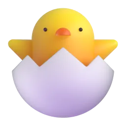 Microsoft での 卵からかえったひよこ 絵文字