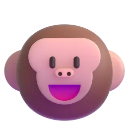 Monkey Face emoji on Microsoft