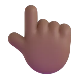 Emoji Jari telunjuk tunjuk hala ke atas: ton kulit sederhana gelap pada Microsoft