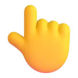 Backhand Index Pointing Up emoji on Microsoft