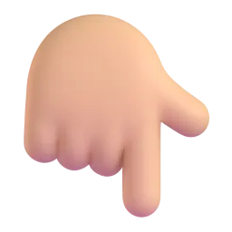 Backhand Index Pointing Down: Medium Skin Tone emoji on Microsoft