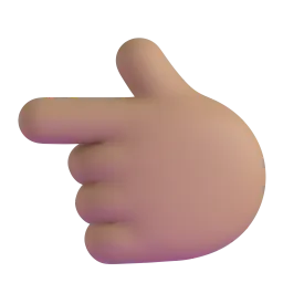 Emoji Menunjuk ke arah kiri: warna kulit cerah-sedang di Microsoft