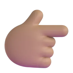 Emoji Indice verso destra: carnagione abbastanza chiara su Microsoft