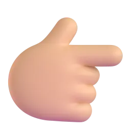 Nach rechts weisender Zeigefinger: mittlere Hautfarbe-Emoji auf Microsoft