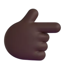 Emoji Indice verso destra: carnagione scura su Microsoft
