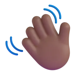 Waving Hand: Medium-Dark Skin Tone emoji on Microsoft