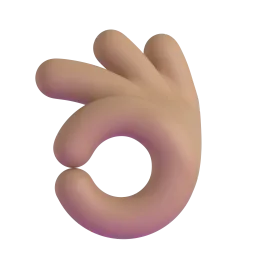 OK Hand: Medium-Light Skin Tone emoji on Microsoft