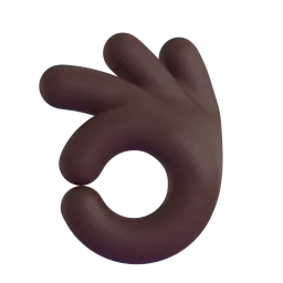 OK Hand: Dark Skin Tone emoji on Microsoft
