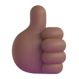 Thumbs Up: Medium-Dark Skin Tone emoji on Microsoft