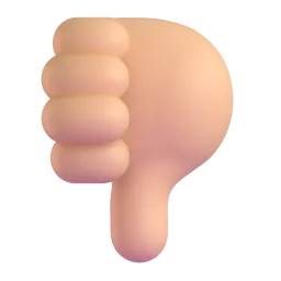Thumbs Down: Medium Skin Tone emoji on Microsoft