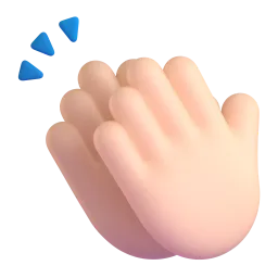 Clapping Hands: Light Skin Tone emoji on Microsoft