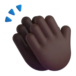 Microsoft üzerinde El çırpma: koyu cilt tonu emojisi
