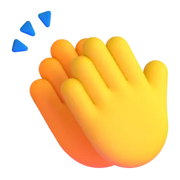 Clapping Hands emoji on Microsoft