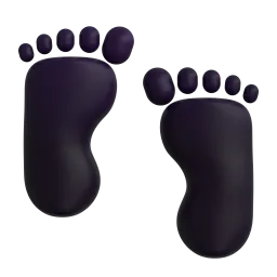 Footprints emoji on Microsoft