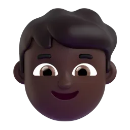 Junge: dunkle Hautfarbe-Emoji auf Microsoft