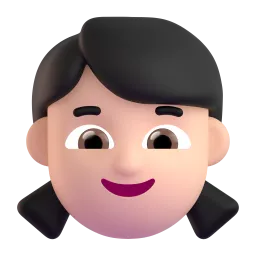 Emoji Budak perempuan: ton kulit cerah pada Microsoft
