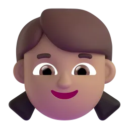 Emoji Budak perempuan: ton kulit sederhana cerah pada Microsoft