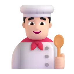 Emoji Cuoco: carnagione chiara su Microsoft