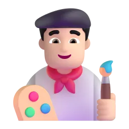 Emoji Artista uomo: carnagione chiara su Microsoft