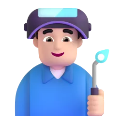 Emoji Pekerja kilang lelaki: ton kulit cerah pada Microsoft