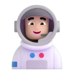 Man Astronaut: Light Skin Tone emoji on Microsoft