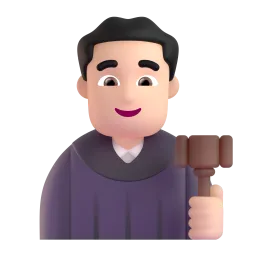 Emoji Giudice uomo: carnagione chiara su Microsoft