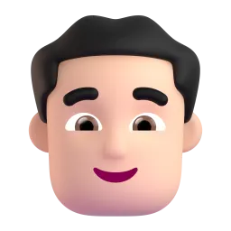Man: Light Skin Tone emoji on Microsoft