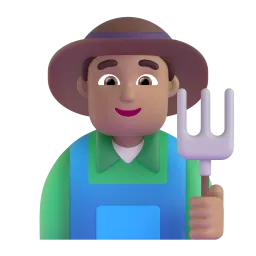 Emoji Petani lelaki: ton kulit sederhana cerah pada Microsoft
