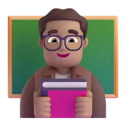 Man Teacher: Medium-Light Skin Tone emoji on Microsoft