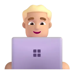 IT-Experte: mittelhelle Hautfarbe-Emoji auf Microsoft