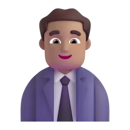 Büroangestellter: mittelhelle Hautfarbe-Emoji auf Microsoft
