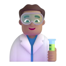 Man Scientist: Medium-Light Skin Tone emoji on Microsoft