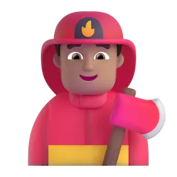 Emoji Pompiere uomo: carnagione abbastanza chiara su Microsoft
