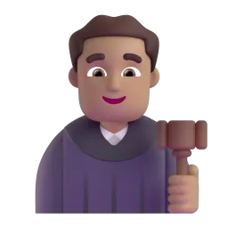 Emoji Hakim lelaki: ton kulit sederhana cerah pada Microsoft