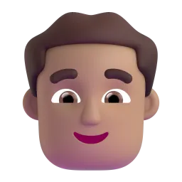 Man: Medium-Light Skin Tone emoji on Microsoft