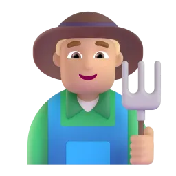 Man Farmer: Medium Skin Tone emoji on Microsoft