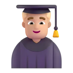 Man Student: Medium Skin Tone emoji on Microsoft