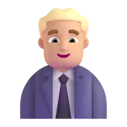 Man Office Worker: Medium Skin Tone emoji on Microsoft