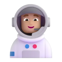 Microsoft üzerinde Erkek astronot: orta cilt tonu emojisi
