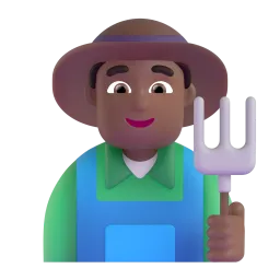 Man Farmer: Medium-Dark Skin Tone emoji on Microsoft