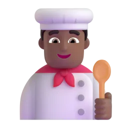 Man Cook: Medium-Dark Skin Tone emoji on Microsoft