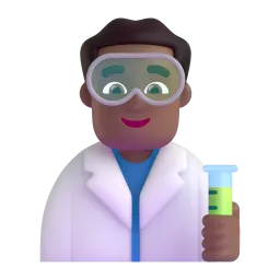Man Scientist: Medium-Dark Skin Tone emoji on Microsoft
