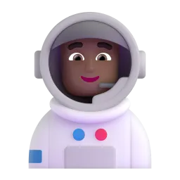 Emoji Astronauta uomo: carnagione abbastanza scura su Microsoft