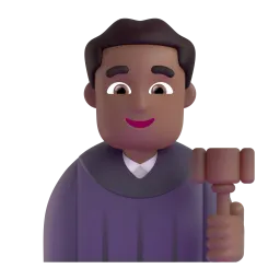 Man Judge: Medium-Dark Skin Tone emoji on Microsoft