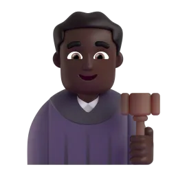 Emoji Giudice uomo: carnagione scura su Microsoft