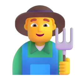 Man Farmer emoji on Microsoft