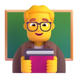 Man Teacher emoji on Microsoft