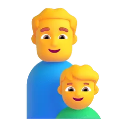 Emoji Famiglia: uomo e bambino su Microsoft