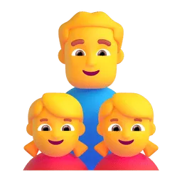 Familie: Mann, Mädchen und Mädchen-Emoji auf Microsoft