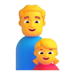 Emoji Família: homem e menina no Microsoft